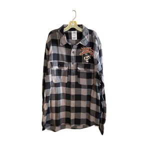 Walt Disney World, happy Halloween trick-or-treat plaid flannel shirt, size smal